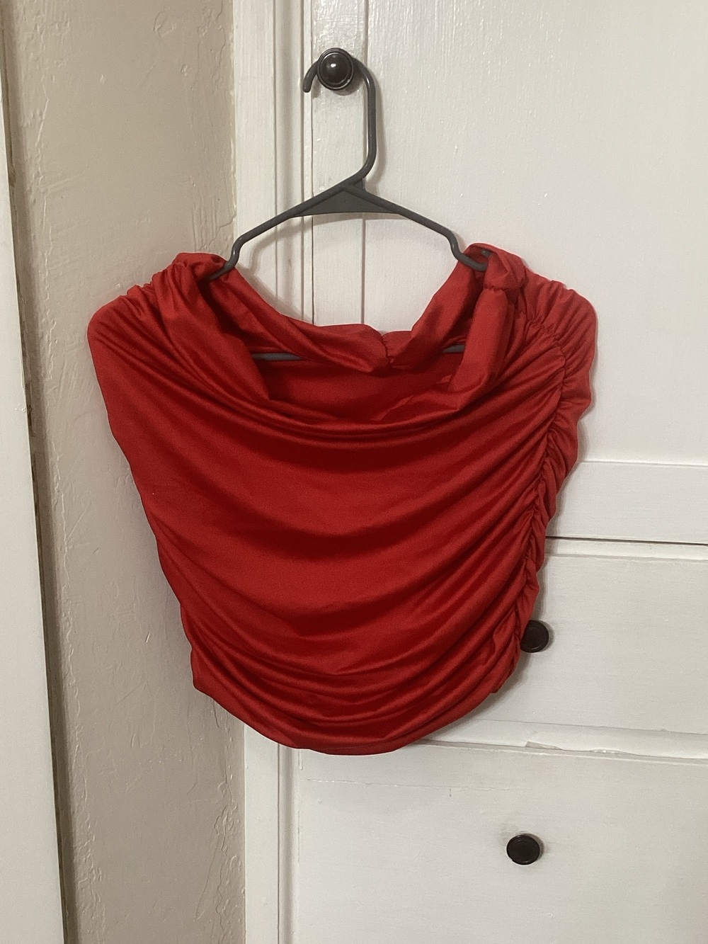Red Ruched Women's Top - Brand Unspecified